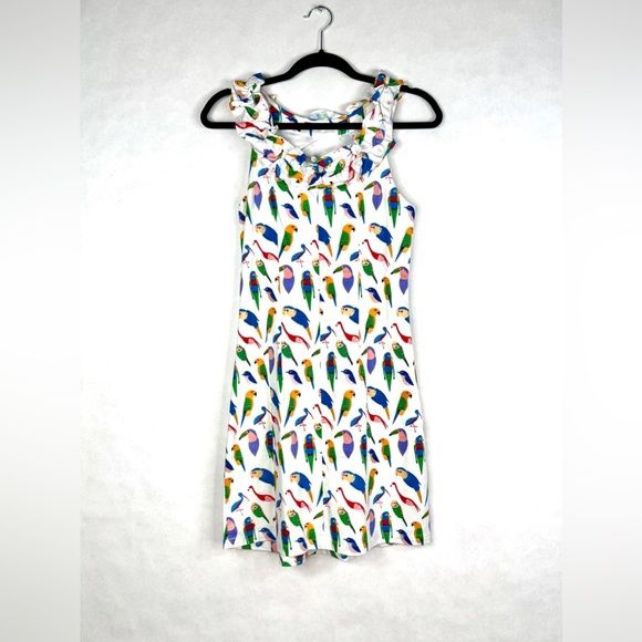 ANTHROPOLOGIE / LARKE Parrot Shift Dress - Sz XS - Picture 6 of 12